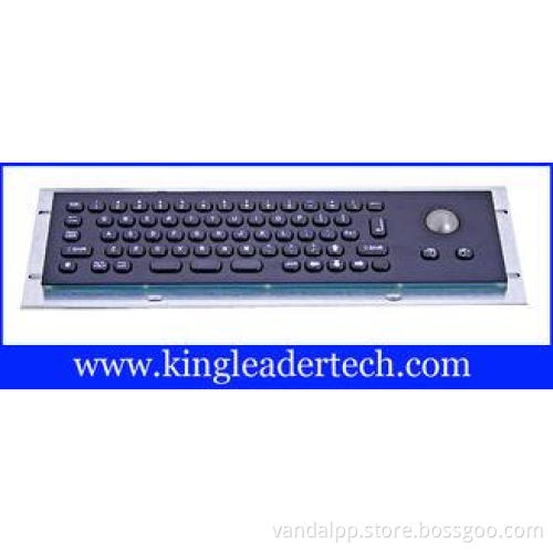 Metallic Liquid-Proof Industrial Black Kiosk Metal Keyboard